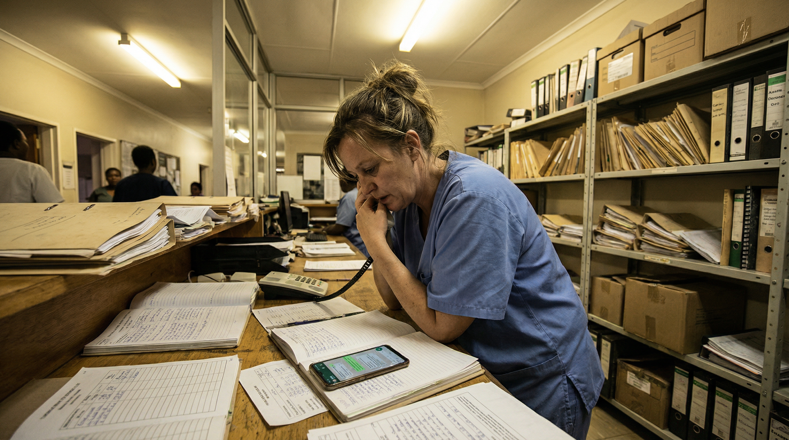 AVA Care clinical dashboard &mdash; vital signs, care records, and shift summary